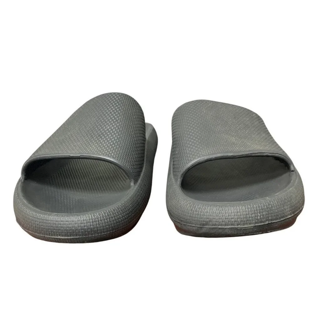 Joomra Mens Size 13/14 Black Foam Non Slip Quick Dry Shower Slides Sandal Shoes